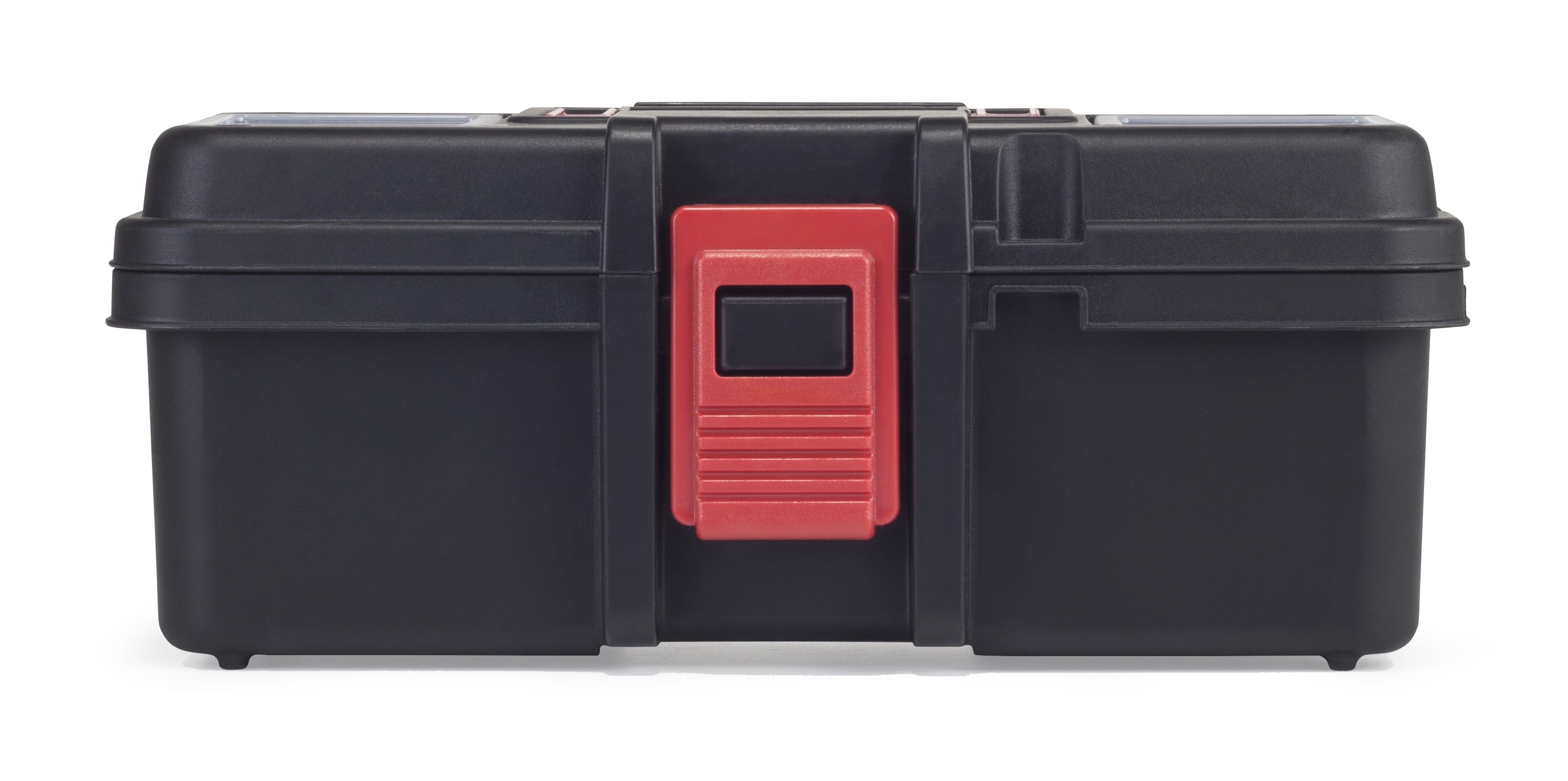 (2 Pack) 13-Inch Toolbox, Plastic Tool and Hardware Storage, Black
