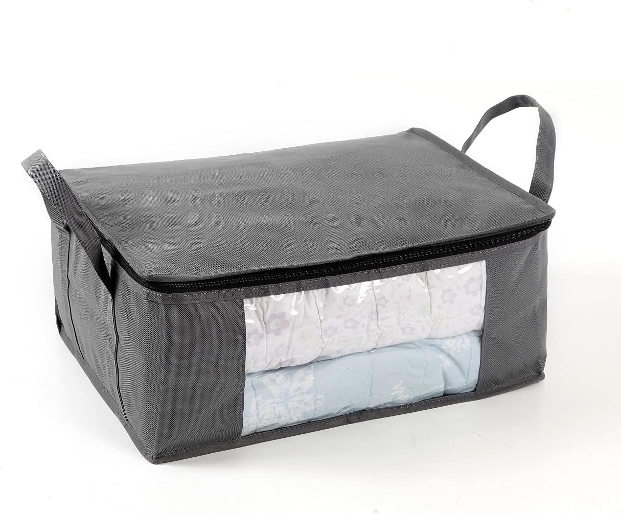 Storage Bins Storage Bags Closet Organizers Sweater Storage Clothes Storage Containers, 3Pc Pack, Gray (G01)