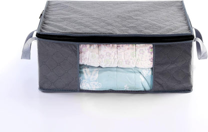Storage Bins Storage Bags Closet Organizers Sweater Storage Clothes Storage Containers, 3Pc Pack, Gray (G01)