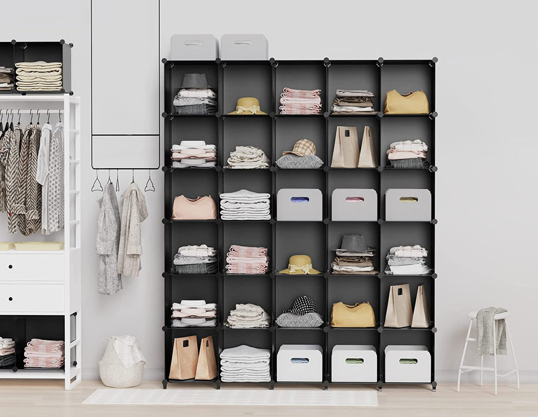 Closet Organizer, 9-Cube Closet Organizers and Storage, Portable Closet Storage Shelves,Closet Organizer Storage Shelves, Clothes Storage Organizer for Garment Racks, Closet, Wardrobe