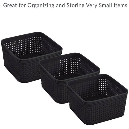 6-Pack Organizing Baskets Set in Black