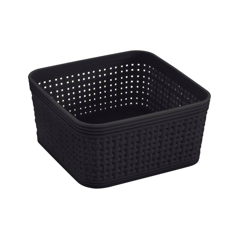 6-Pack Organizing Baskets Set in Black