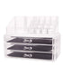 5-Drawer Acrylic Jewelry and Cosmetic Organizer with Rectangular Compartments and 3-Layer Drawers for Home Use